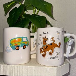 Scooby Doo Mugs Set Of 2 Rea Dunn New with Tags Mystery Machine  - Double Sided